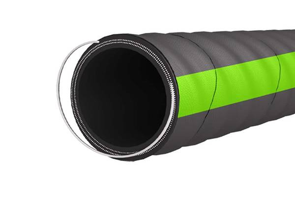 Corrugated petroleum suction/discharge hose with green banner 