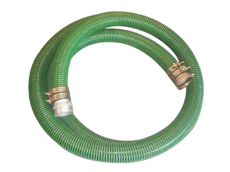 Green PVC suction hose is displayed.