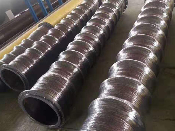 Four brown mud rubber hoses