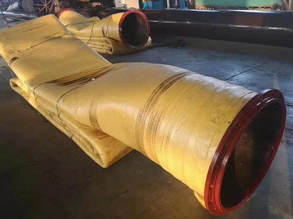 A mud rubber hose that has been folded